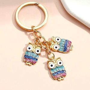 New Glitter Owl Green Blue Pink Keychain Purse Charm Stocking Stuffer Gift